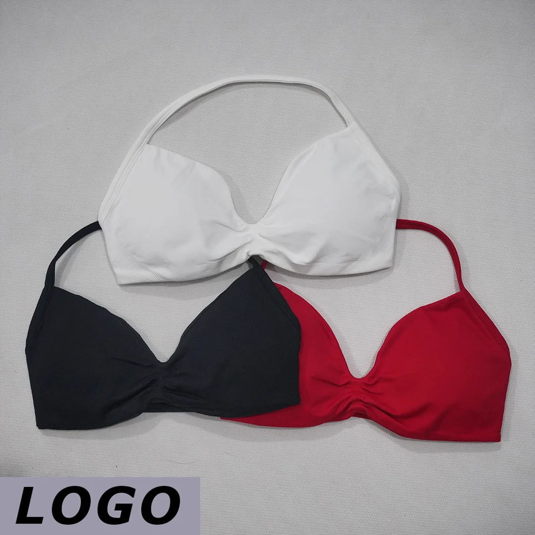 DF 2026 Summer Women Backless Push Up Sports Bra High Support Shockproof Breathable Elastic Gym Yoga Training Fitness Activewe