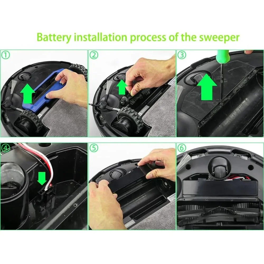 

High Capacity Vacuum Battery 14.8V 6800mAh for Wyze WVCR200S/200S, Xiaomi Mop Pro/Mop P/Mijia 2S, Stable Performance for Vacuum