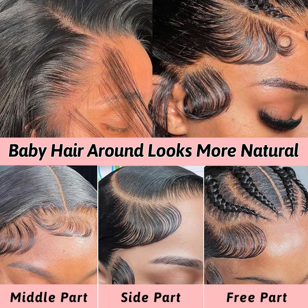 30 42Inch 13x4 13x6 HD Transparent Bone Straight Lace Front Wigs 250