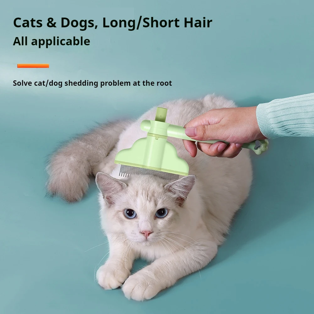 Pet Rotating Comb Remove Floating Hair Cat Comb Fine Tooth Comb One Click Hair Removal Universal Cats Dogs Pet Cleaning Supplies