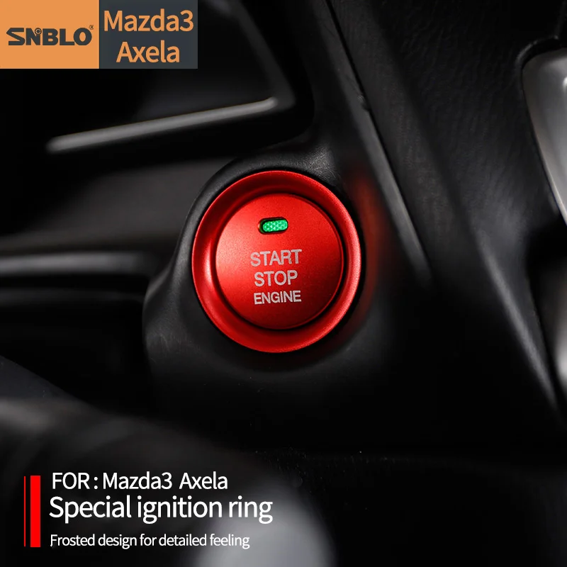 Coperchio del pulsante accensione start stop switch car one click start decorazione per mazda 3 axela CX30 accessori per la copertura dell\'anello di