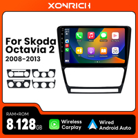 1280*720 Wireless Carplay Android14 Car Radio Multimedia For SKODA Octavia 2 2008-2013 A5 8Core AI Voice Audio Player Navigation