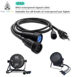 IP65 Waterproof 1m 3Pin DMX Signal Cable And Power Switching Adapter Cable DMX Power Conversion Cable For Outdoor stage light
