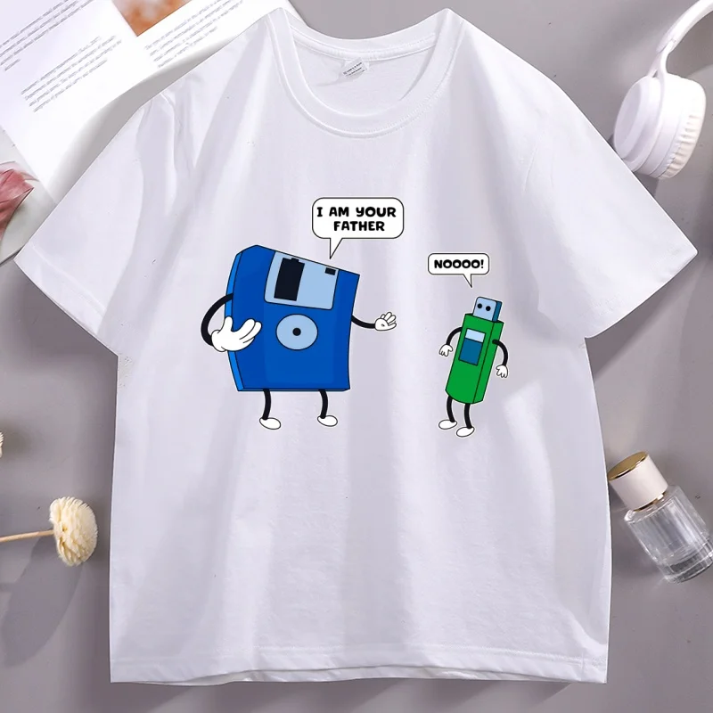 Camiseta con meme de 'Soy tu padre', humor tecnológico divertido, disco flexible, USB, camiseta de ingeniería informática para hombres y mujeres, ropa de padre e hijo