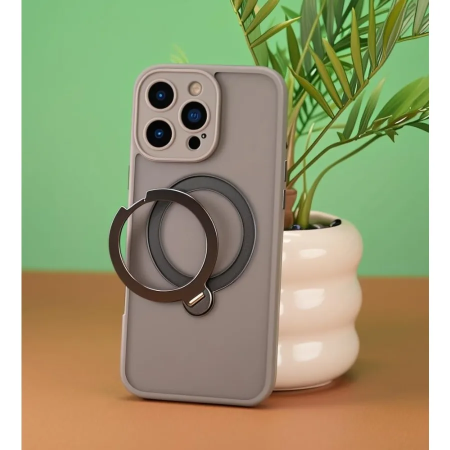 

Магнитная подставка с вращением на 360° для iPhone 16 Pro, чехол с поддержкой MagSafe, защита в стиле милитари, полное покрытие камеры, регулировка