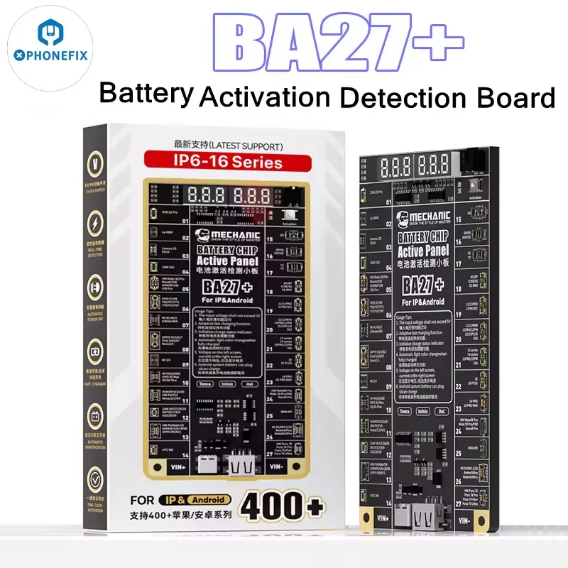 MECHANIC BA27+ Battery Chip Active Panel Fast Charging Detection Board For iPhone 6-16 series Android Samsung Repair Tool