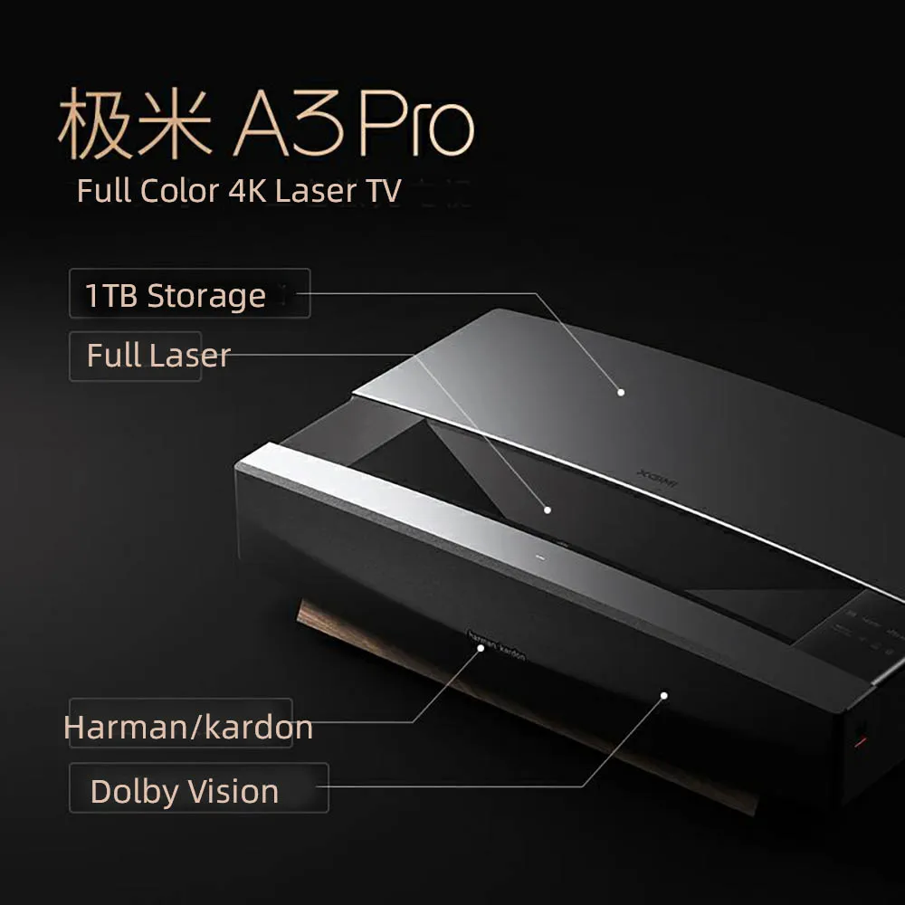 Yinzam Xgimi A3 Pro Projector 4K, Full Color  Light Smart Home Proyector With Full Auto 240HZ  Low Latency Home Beamer 3D