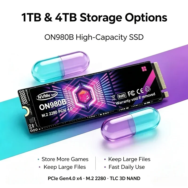 ON980B ON980B 500GB-4TB SSD NVMe M.2, up to 3500MB/s, Portable Solid State Hard Disk Drive for Laptop Desktop Computers. - Aliexpress Deal