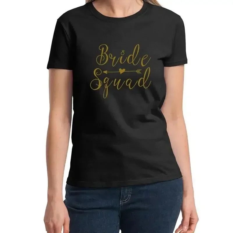 Ladies Bride Squad T Shirt Bridal Party Bachelorette Girls Night Out