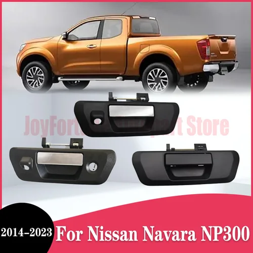 Manija de puerta trasera de coche JF con revestimiento de orificio de llave de cámara para Nissan Navara 2014-2023 D23 NP300 RIICH 6 2017 90606-4JG0C