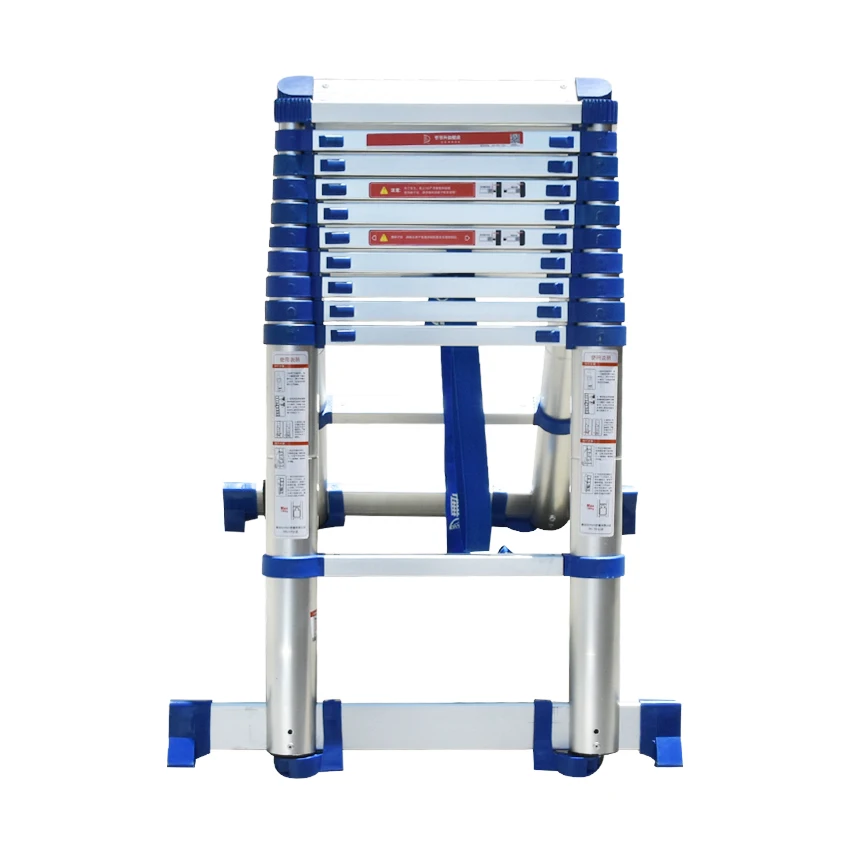 3.25M+3.25M High Quality Thickening Aluminium Alloy Herringbone Ladder Portable Household Telescopic Ladders 11+11 Steps JJS511