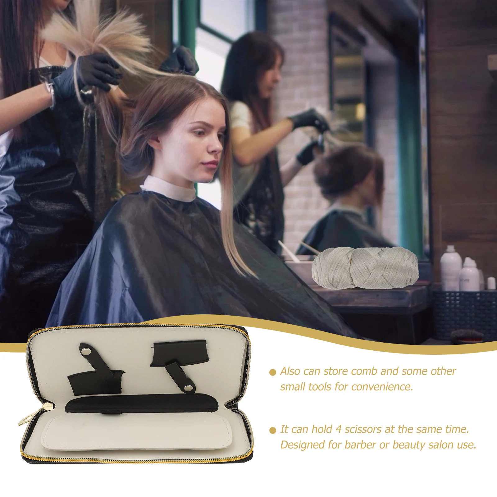 

Holder Scissors Storage Bag Shear Case Modeling Bridegroom Professional Hairdressers