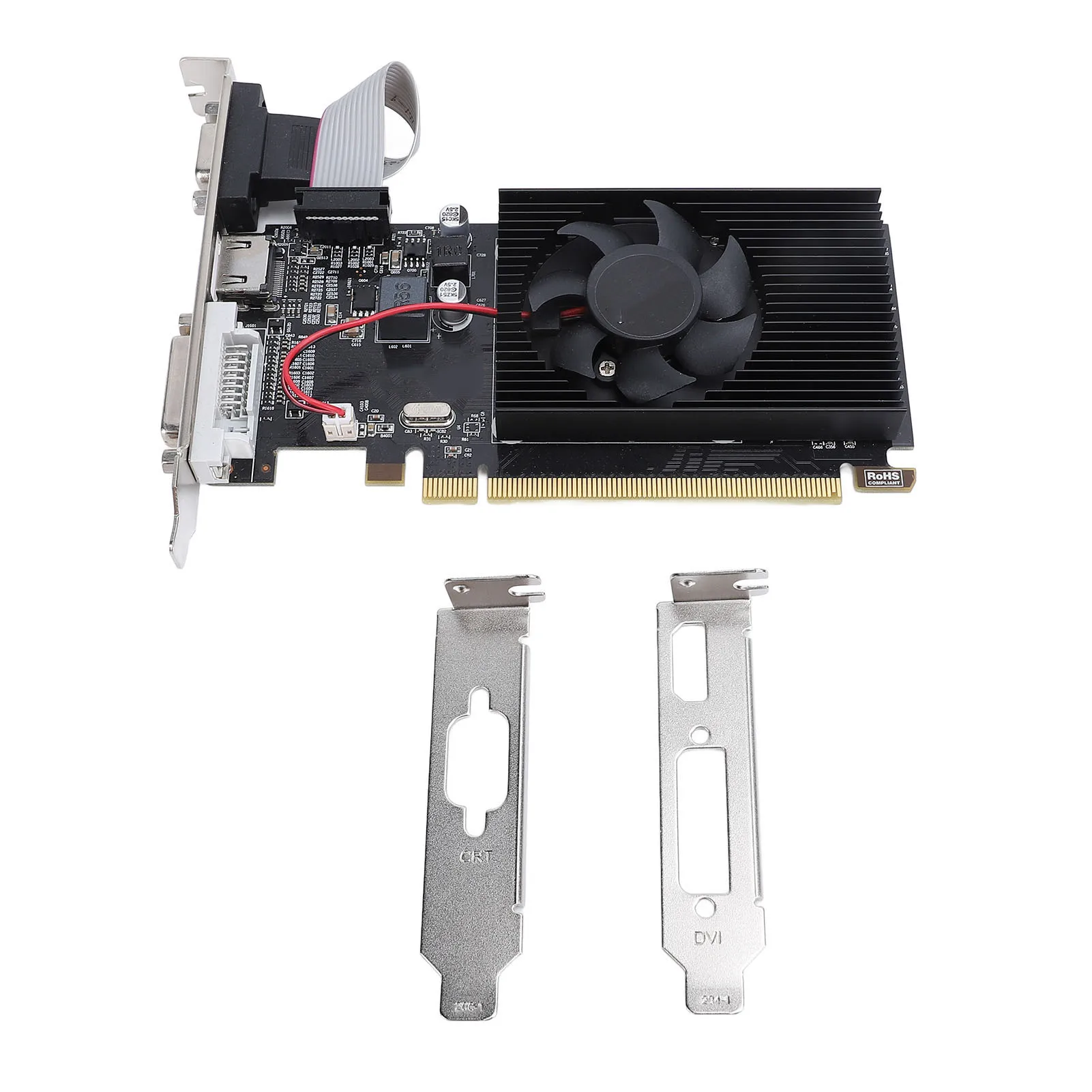 R5 230 Computer Graphics Card 2GB 64 Bit GDDR3 VGA DVI HD Multimedia Interface 625MHz Core Frequency PCI Express X16 Computer