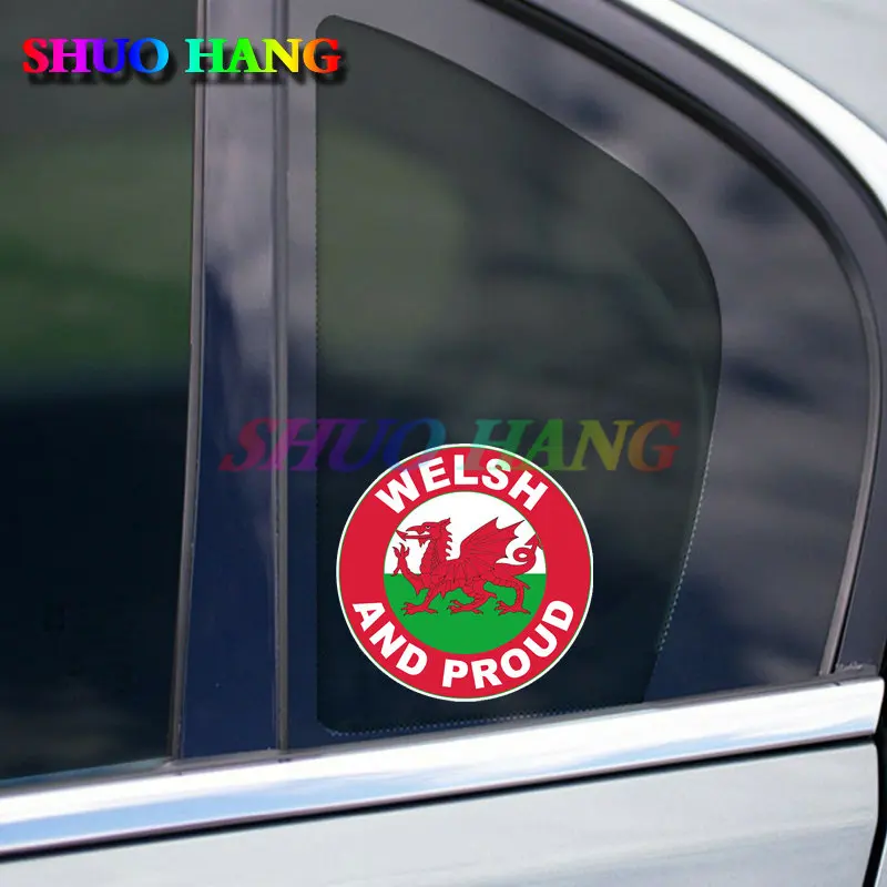 2 x Wales- und Stolz-Aufkleber, Flagge, Vinyl, selbstklebend, für Autorennen, Laptop, Motorrad, gestanzte Helm, Stiefel, Surfen, Camping