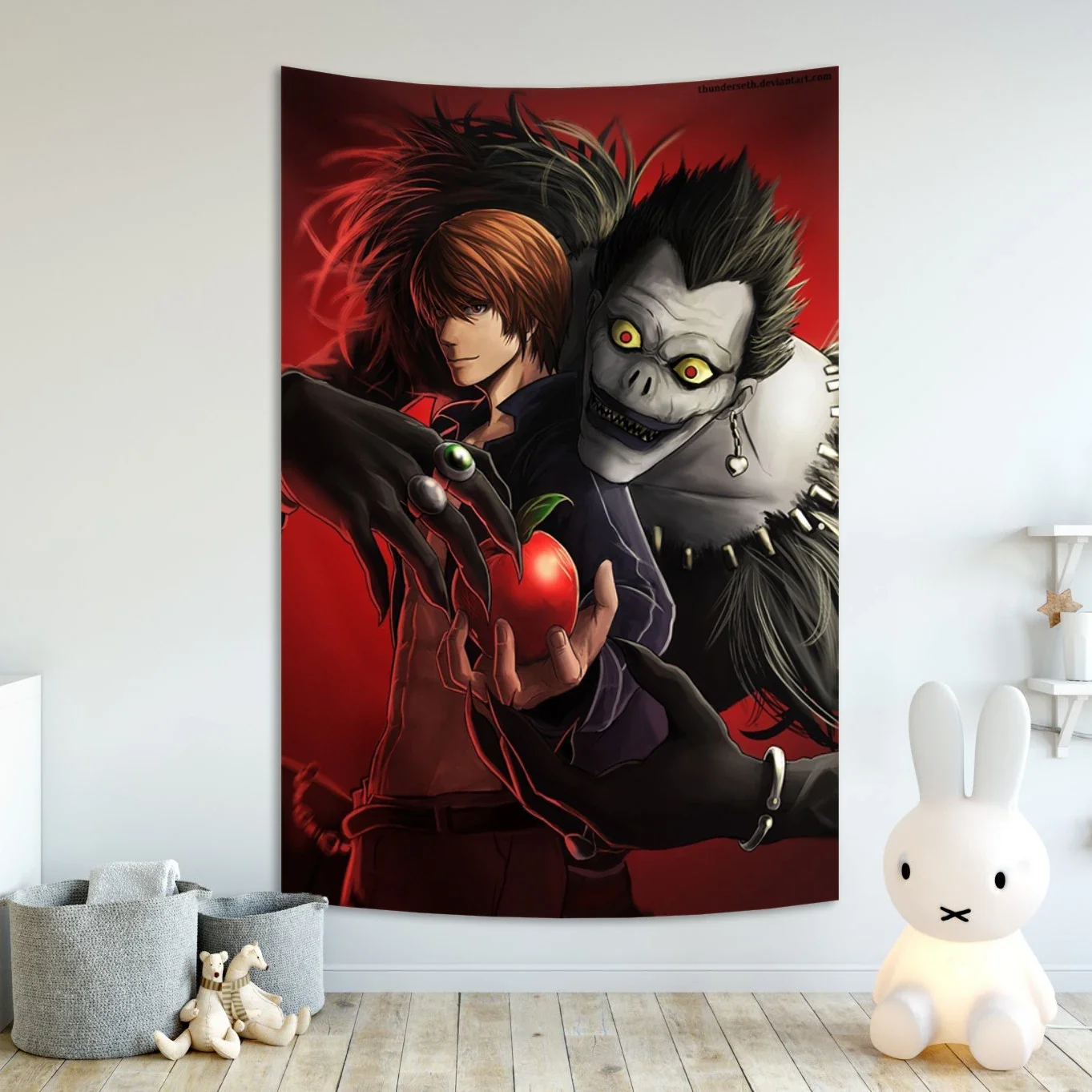 Horror Hot Anime Death Note tapestry Aesthetic Art Wall Paintings Bar Cafe Decor banner flag