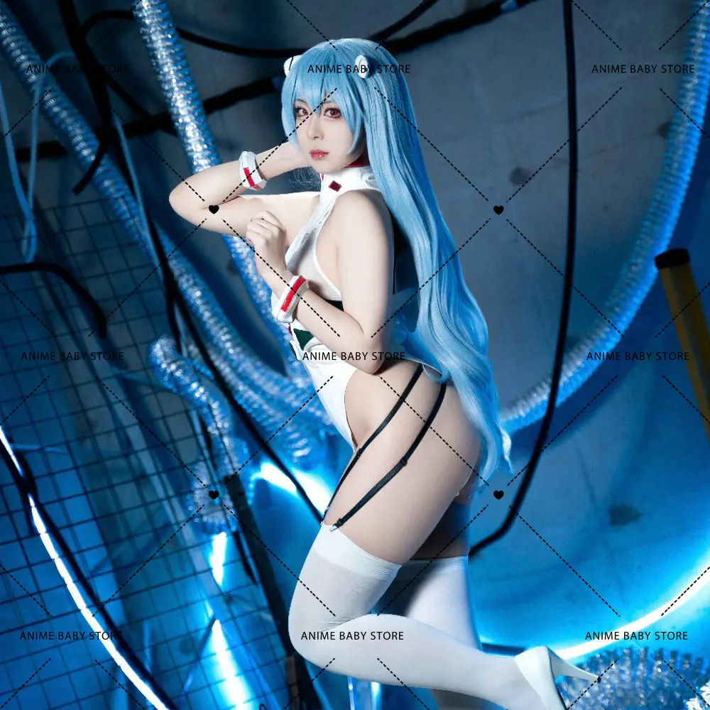 Ayanamii fantasia cosplay para mulheres, terno de couro PU, bodysuit Zentai, maiô anime