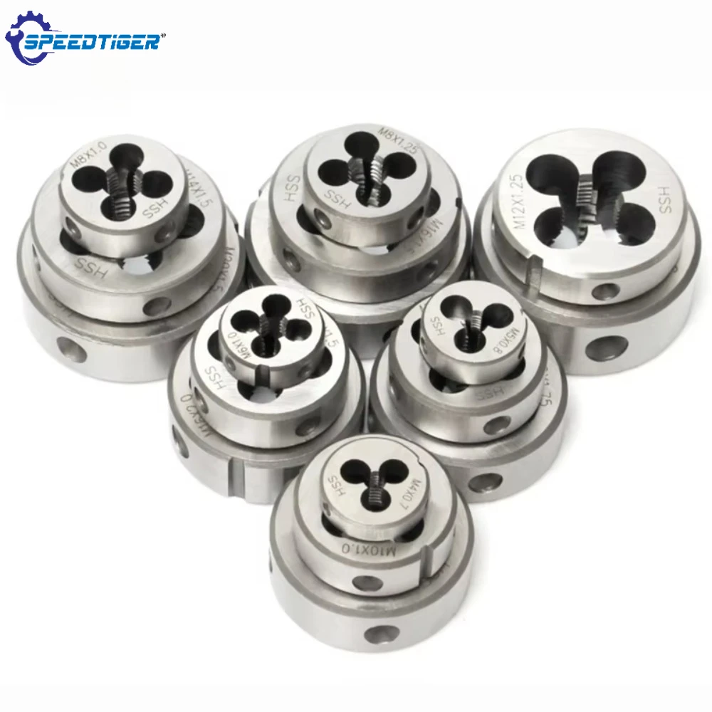Thread Die Metric Round Dies Cutting Tool Right Hand Alloy Steel M14 M15 M16 M17 M18 M19 M20 M21 Machining External Threads