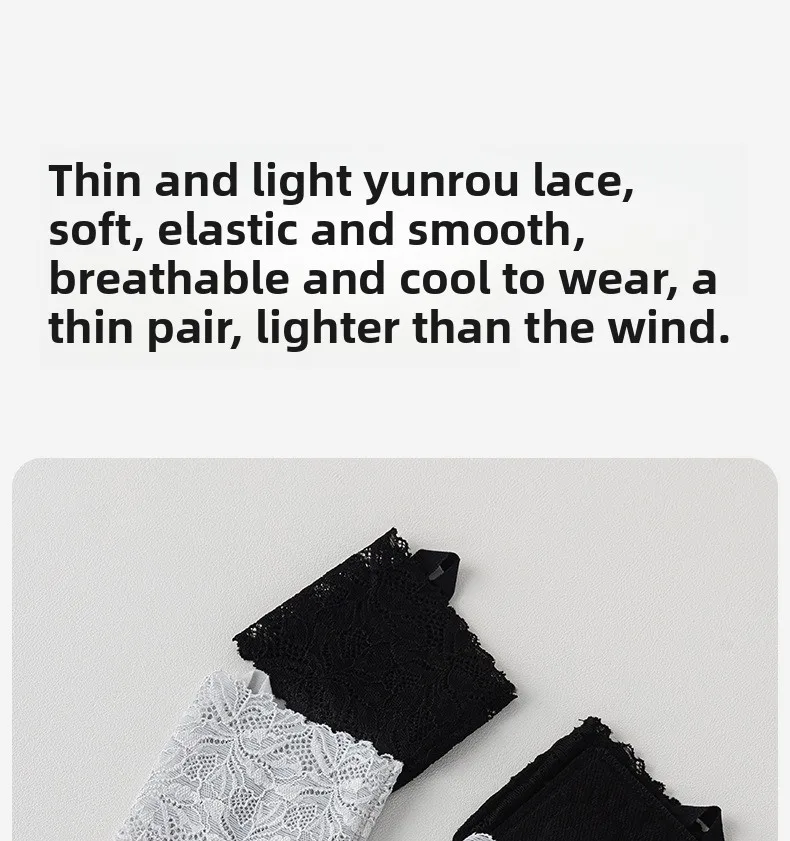 Sommer dünne Spitze unsichtbare Socken Split Toe Vorfuß Socken für Frauen High Heel Hausschuhe Schuhe atmungsaktive Spitzensocken für Halloween – Detail 11