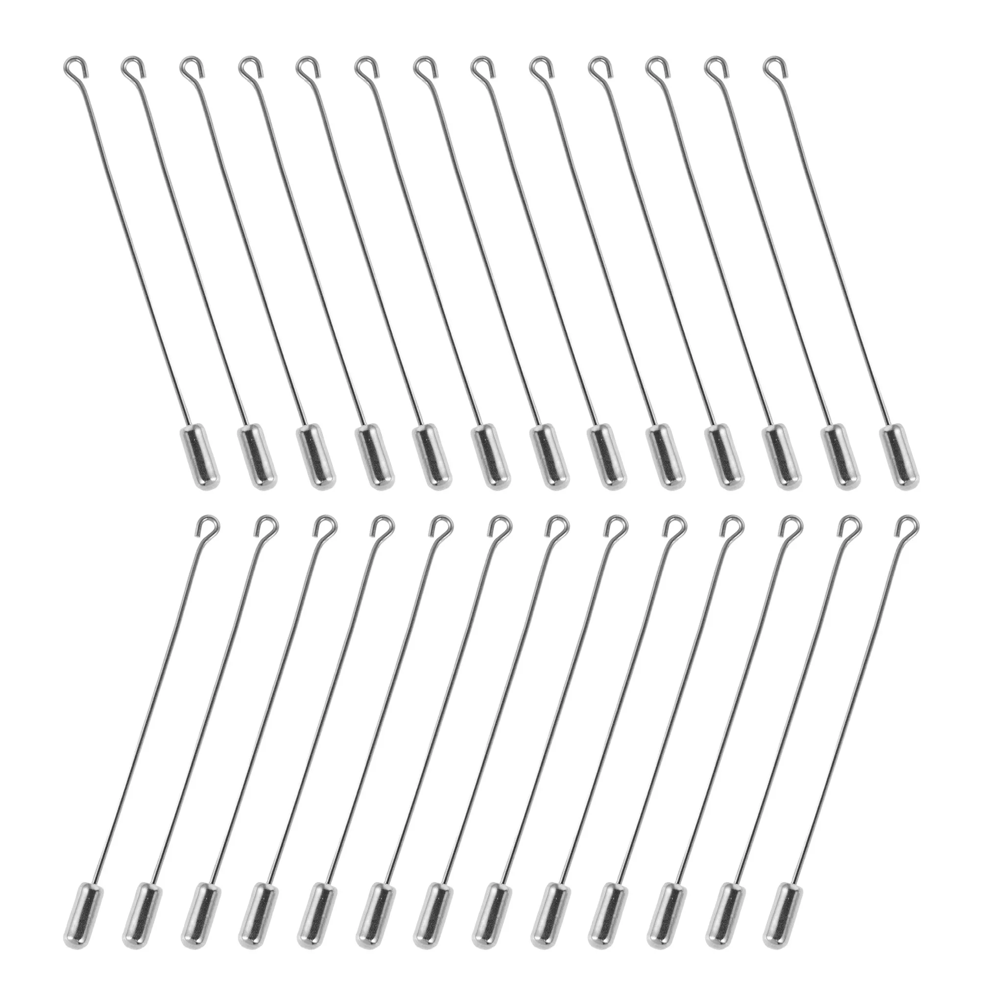 30Pcs Jewelry Hatpin Straight Brooch Pin 70Mm Metal Safety Pins for DIY Craft Making Lapel Stick Pin Scarf Corsage Boutonniere