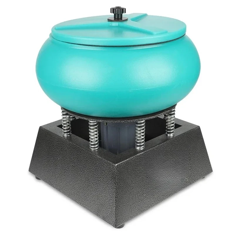 17-Inch Professional Vibratory Tumbler Machine for Metal Jewelry, Wet and Dry Polisher for Pearl and Rock Finishing