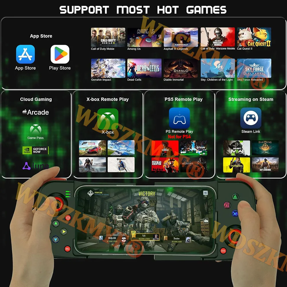 التحكم في ألعاب Gamepad للهاتف المحمول الذي يعمل بنظام أندرويد والكمبيوتر الخلوي والكمبيوتر اللوحي وتأثير القاعة عصا التحكم من النوع C وحدة تحكم لوحة الألعاب