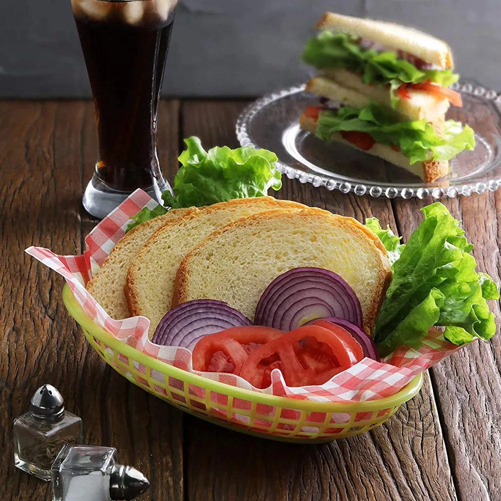 

12Pcs Lightweight Plastic Storage Baskets Practical Fruit Baskets Living Room Supplies Dessert Containers Kitchen Organization