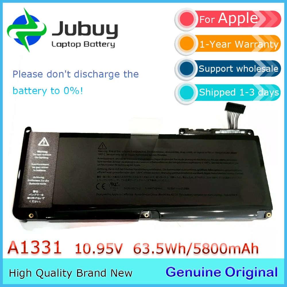 

A1331 10.95V 63.5Wh Original Laptop Battery for Apple MacBook 13 Unibody A1342 Late 2009 Mid 2010