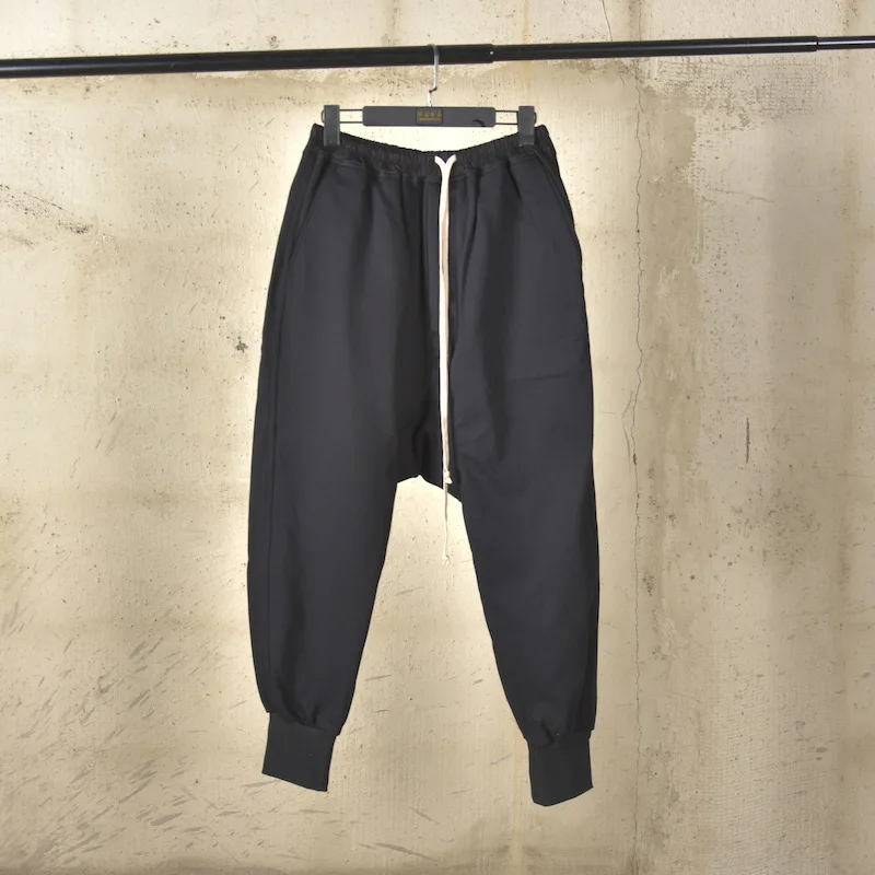 

Мужские повседневные свободные брюки в стиле Харадзюку из смесового хлопка, осенне-зимние брюки Harlequin Sle, удобные длинные брюки из чистого хлопка