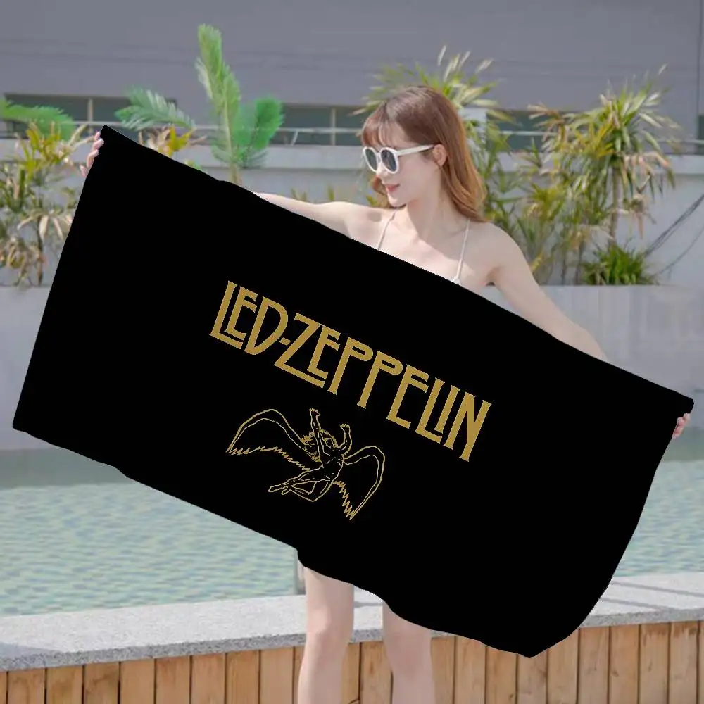 Vintage Band L-Led Z-Zeppelin Microfiber Blanket Quick Drying Beach Towels Oversized Printing Super Absorbent Pool Towel Blanket