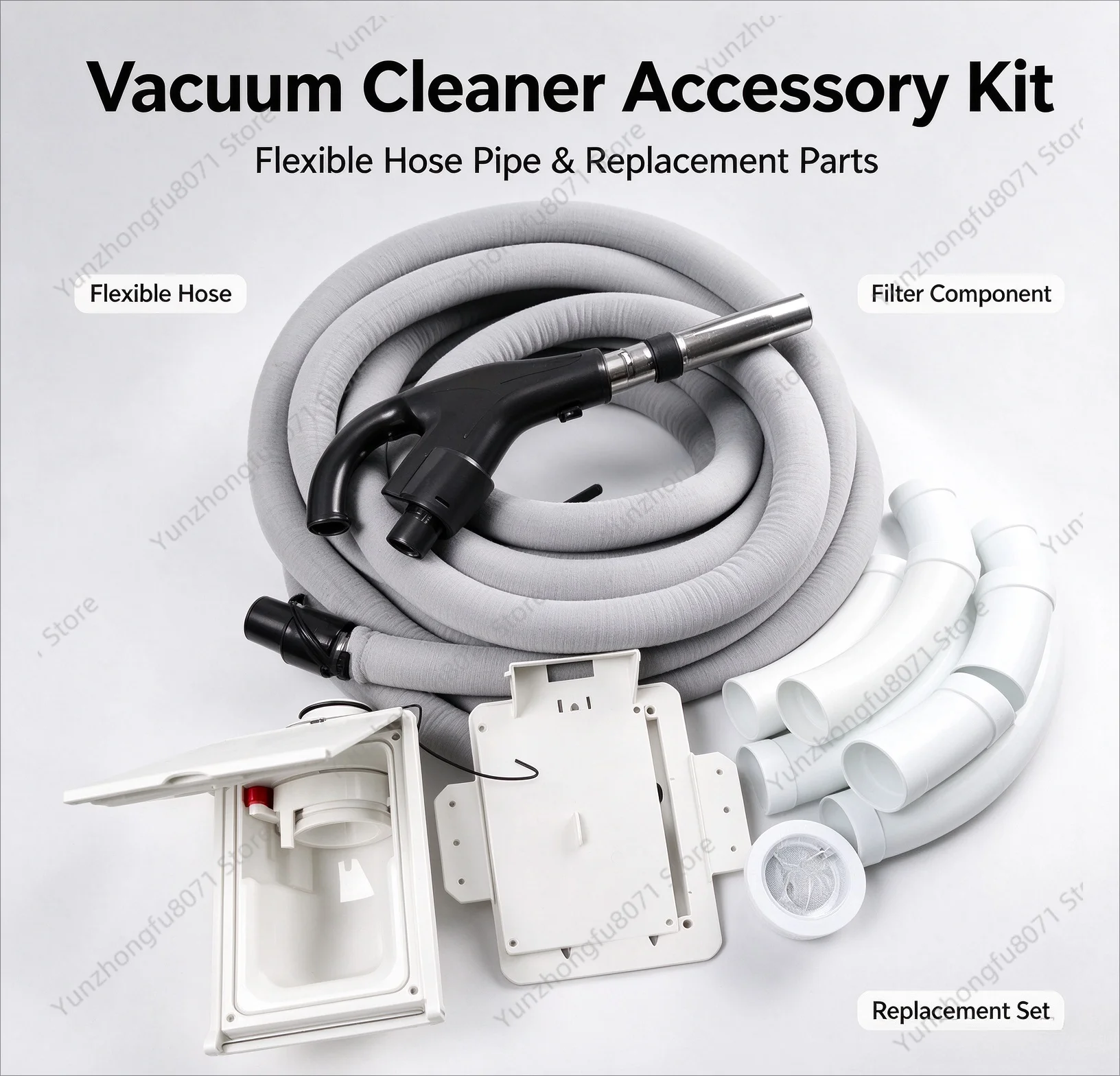Home Central Vacuum Cleaning System Hide a Hose Set - Efficient Dust Collection for Residential Use