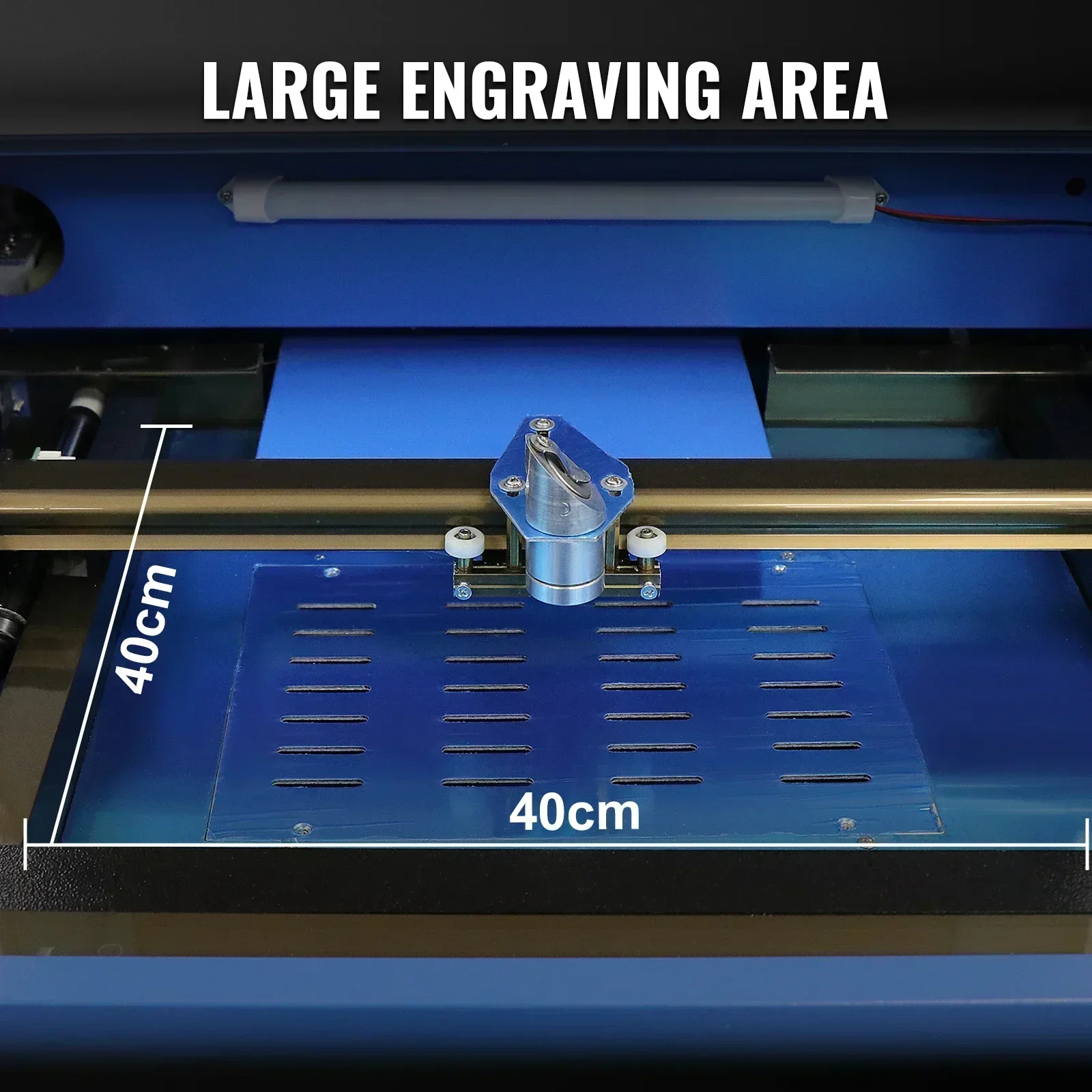 VEVOR 400x400mm Area di lavoro 50W Macchina per incisione e taglio laser CO2 ad alta potenza Pannello in legno acrilico Utensile da taglio per metalli