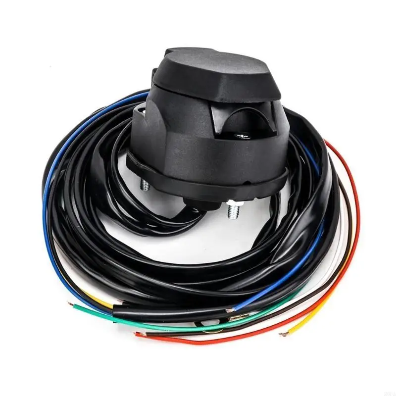 Niezawodne 7-pinowe złącze gniazda przyczepy z wodoodporną konstrukcją do biwakowania na zewnątrz i bezpiecznego, stabilnego w