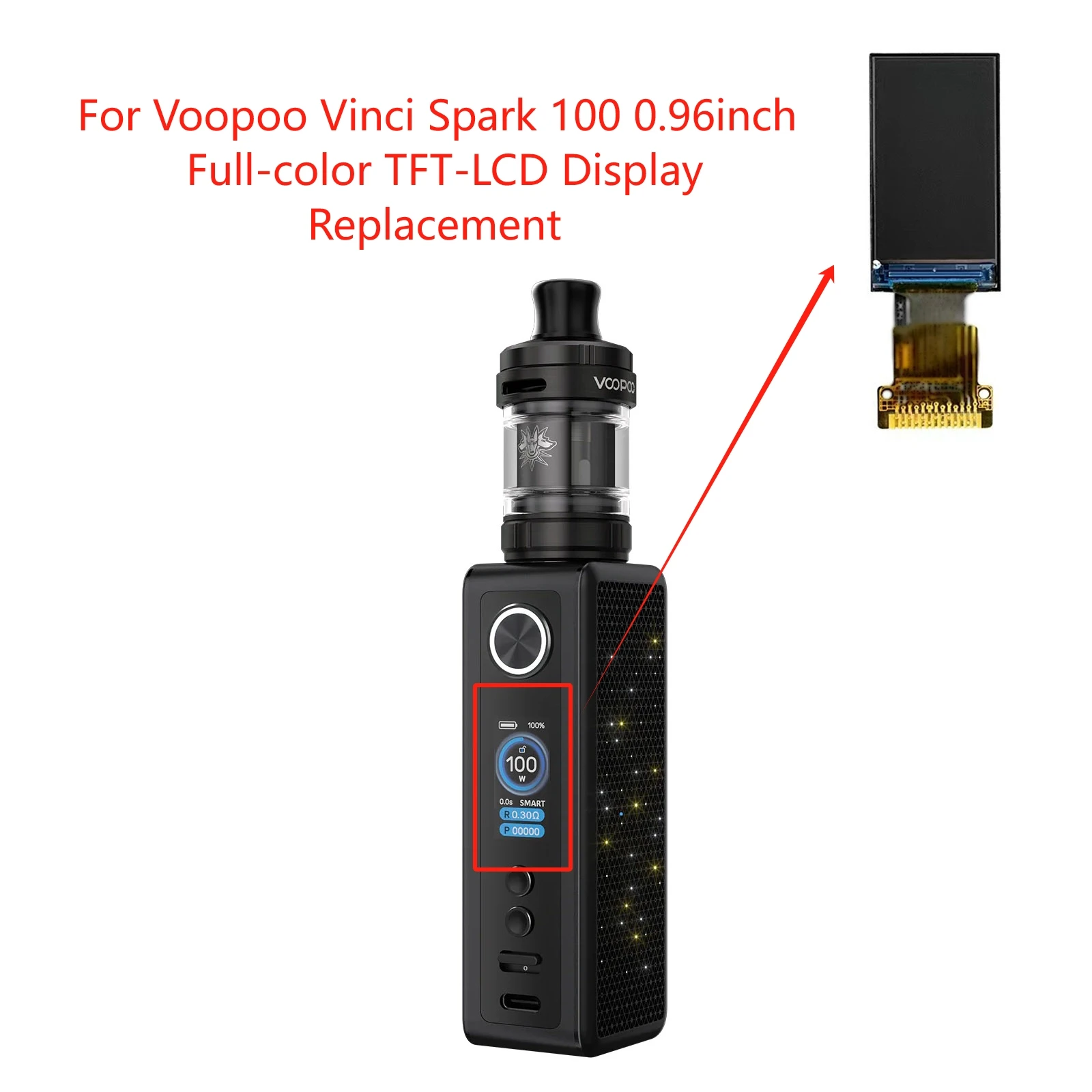Voopoo Vinci Spark 100 0.96inch Full-color TFT-LCD Display Replacement