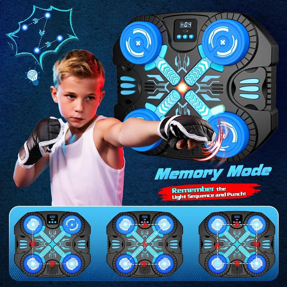 Music Boxing Machine for Kids 4-10, 3 Game Modes, Bluetooth & LED, Safe Punching Toy, Birthday Gift - view 4