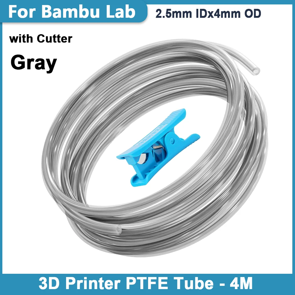 

Ultra-Smooth PTFE Tube for Bambu Lab A1/A1 mini AMS/P2S/P1S/X1C,2.5mm IDx4mm OD for 1.75mm filament, Bowden Tube Ideal for PLA