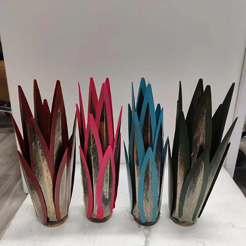 Metal Agave Artificial Tequila Landscape Sculpture DIY Metal Agave Plant Home Decoration Rustic Hand Painted