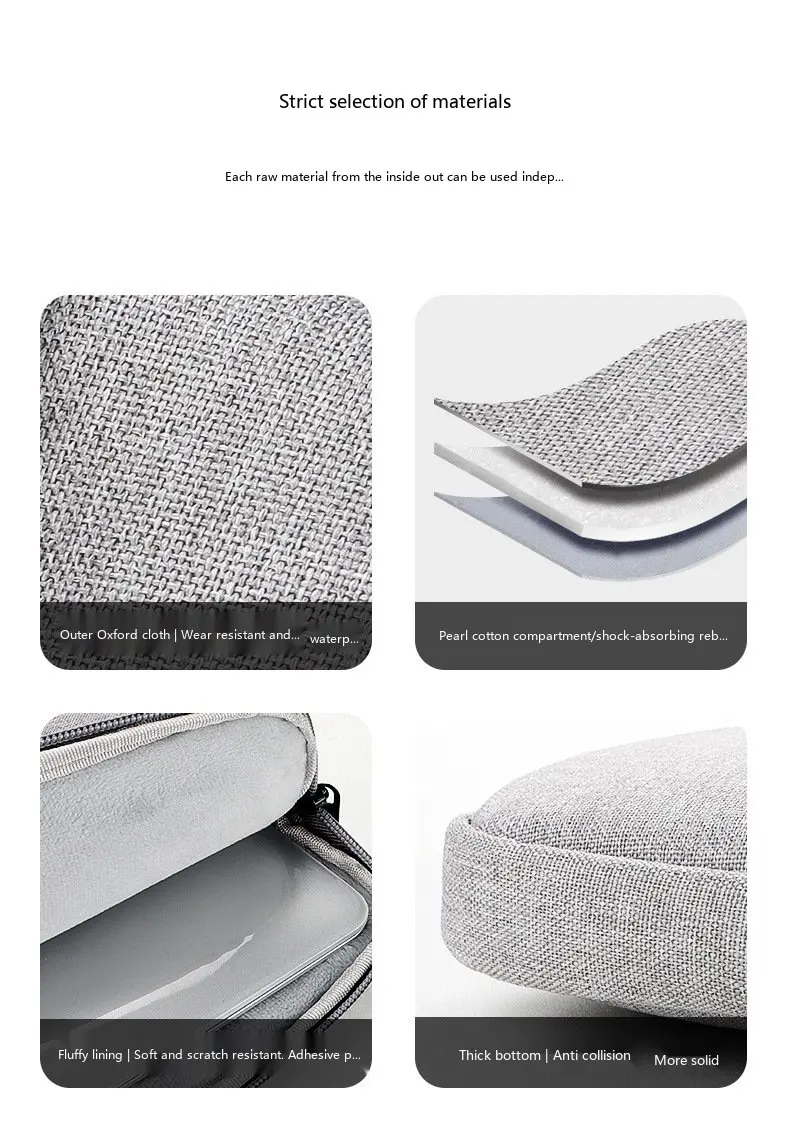 Praktische Laptop-Tragetasche 11,6-15,6 Zoll Wasserdichte Oxford-Handtasche für den täglichen Notebook-Gebrauch – Detail 6