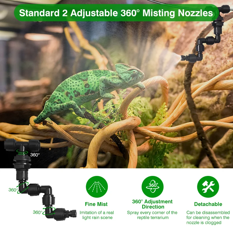 EU/US Intelligence Reptile Automatic Spray System App Wifi Romote Controlmisting Humidifiers With Nozzles Kit Timer Rainforest