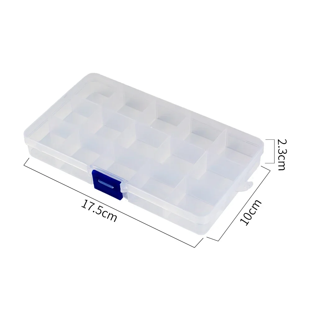 15 Grids Plastic Storage Box Guitar Picks Storage Box Musical Instrument Accessories Portable Storage Clear Containers