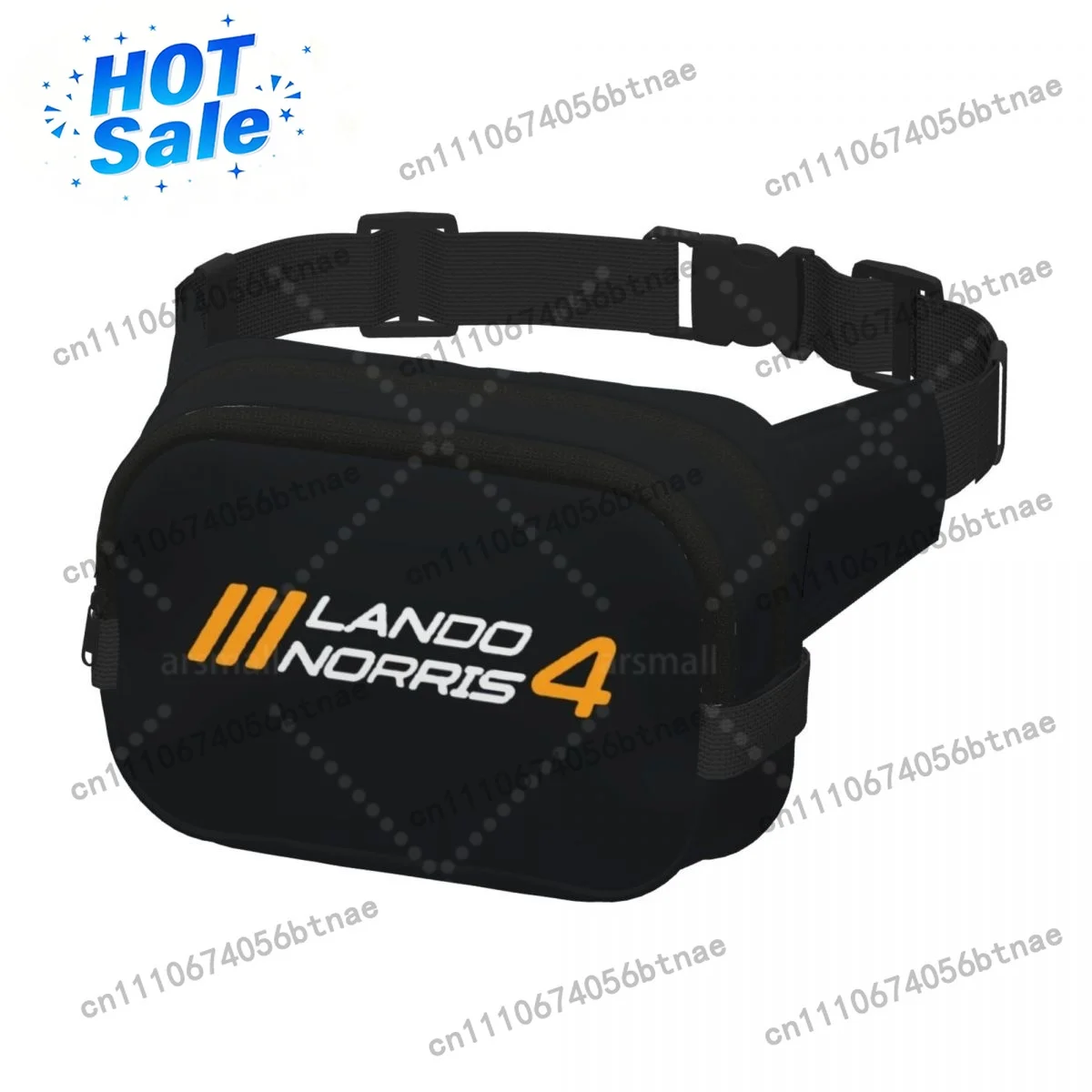 Lando Norris 4 Square Double Layer Waist Bag Fashion Adjustable Strap Crossbody Fanny Pack for Men Women