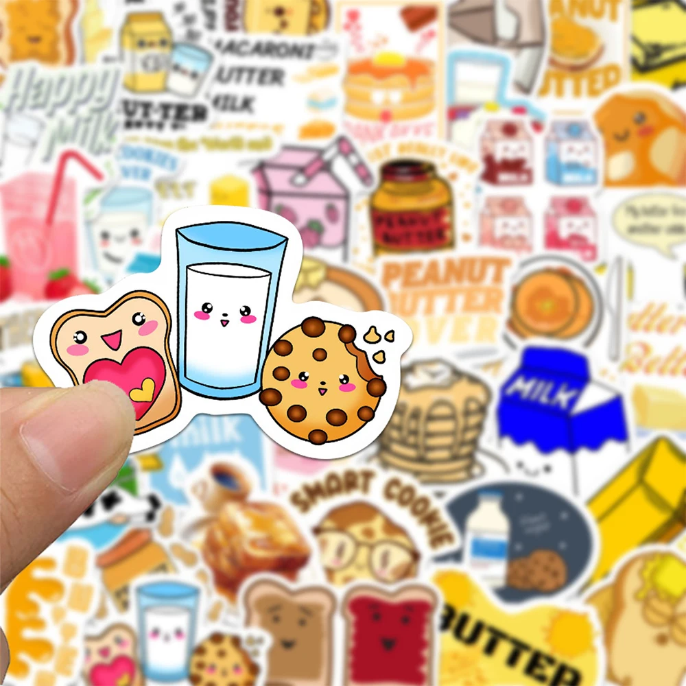 

10/30/50pcs Cute Cartoon Snacks Drinks Stickers Graffiti Decals DIY Laptop Fridge Phone Suitcase Decoration Sticker Kids Toys