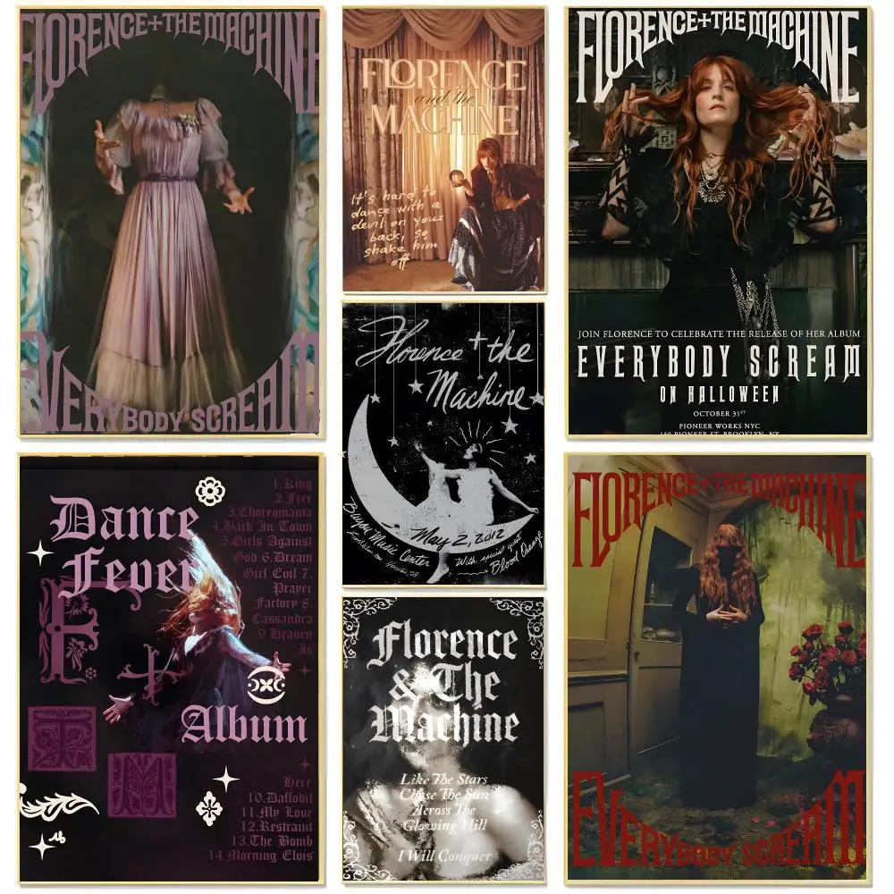 Ethereal MusicBand F-Florence And The Machine Poster Living Room Bedroom Decorative Print Unframed Decor