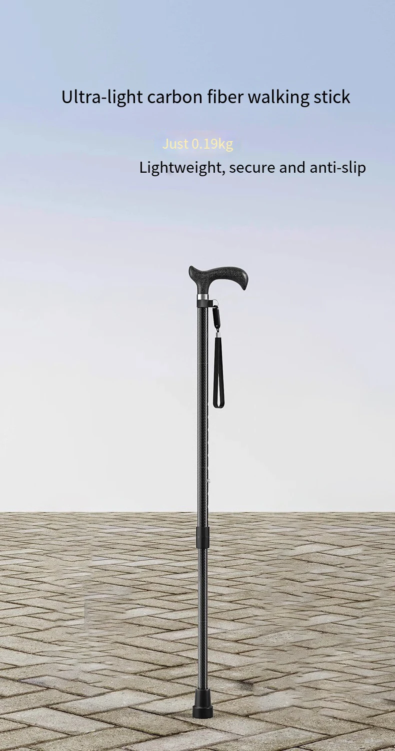 

Сверхлегкая трость из углеродного волокна — регулируемая высота, удобная ручка для мужчин и женщин, идеально подходит для пожилых людей, балансировка и стабильность