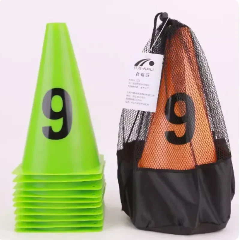 23cm Digital Sign Barrel Roadblock Barrel Football Training Triangle Cone Ice Cream Barrel Number 0-9 Sign Barrel