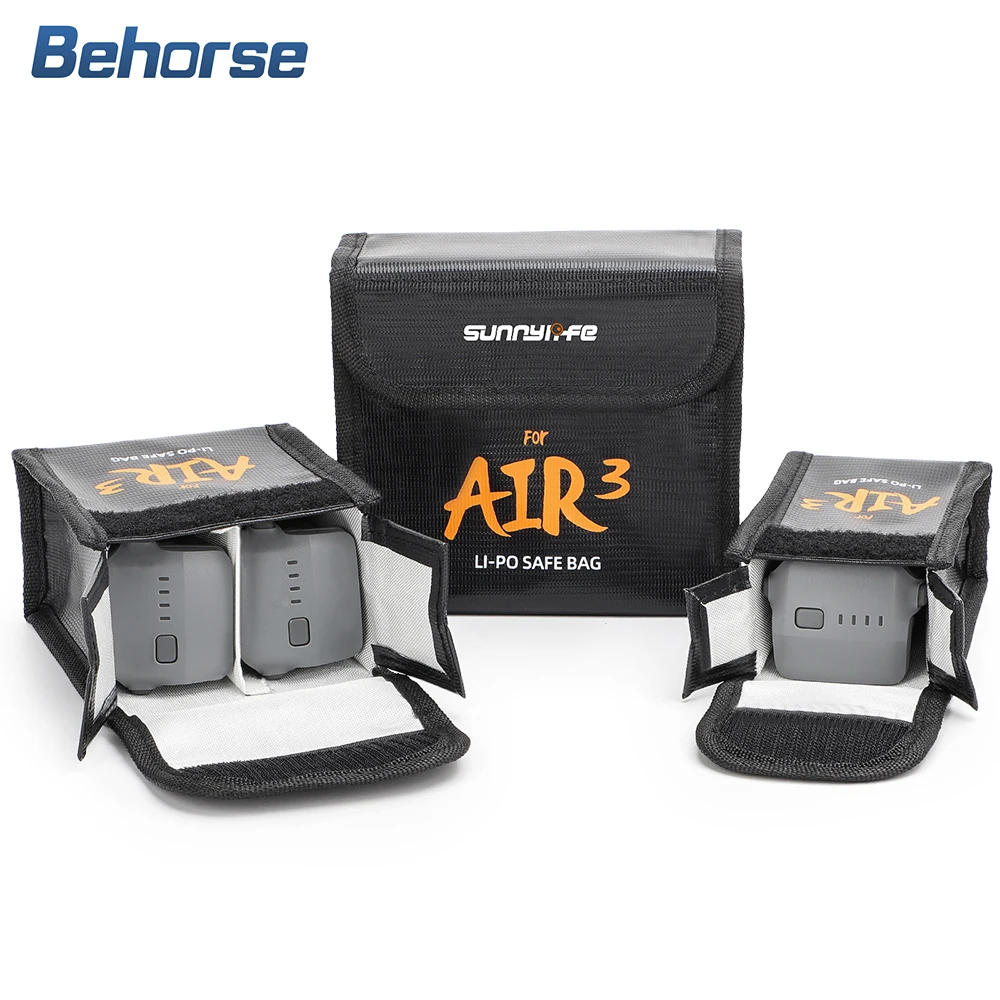 Battery Storage Bag for DJI AIR 3S/Air 3 Explosion-proof Safe Bag Battery Protection Case for DJI AIR 3S/Air 3 Drone Accessories