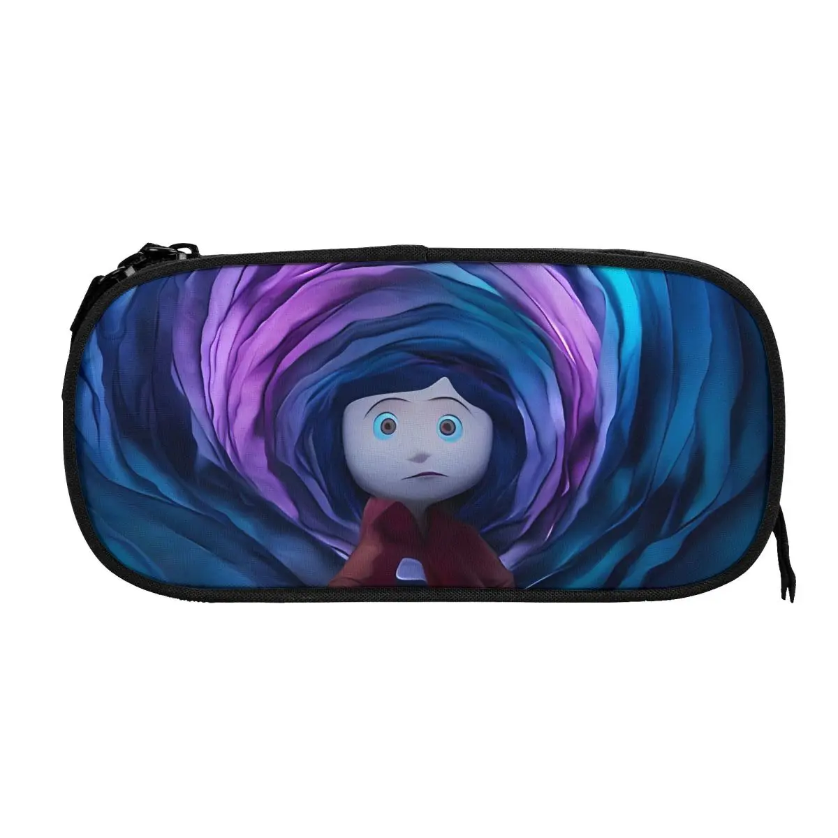 Coraline Halloween Horror Pencil Cases Classic Pen Holder Bags Girl Boy Large Storage Students School Zipper Pencil Box