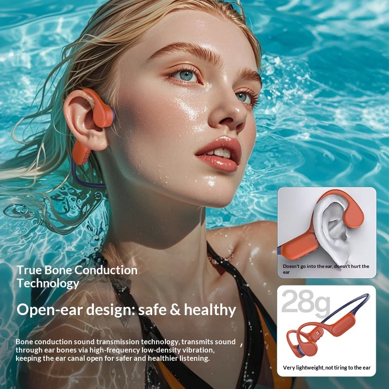 2026 X21 سماعات توصيل العظام مع ذاكرة طويلة المدى الاستماع إلى الموسيقى الرياضة السباحة Ipx68 السباحة سماعات بلوتوث #2