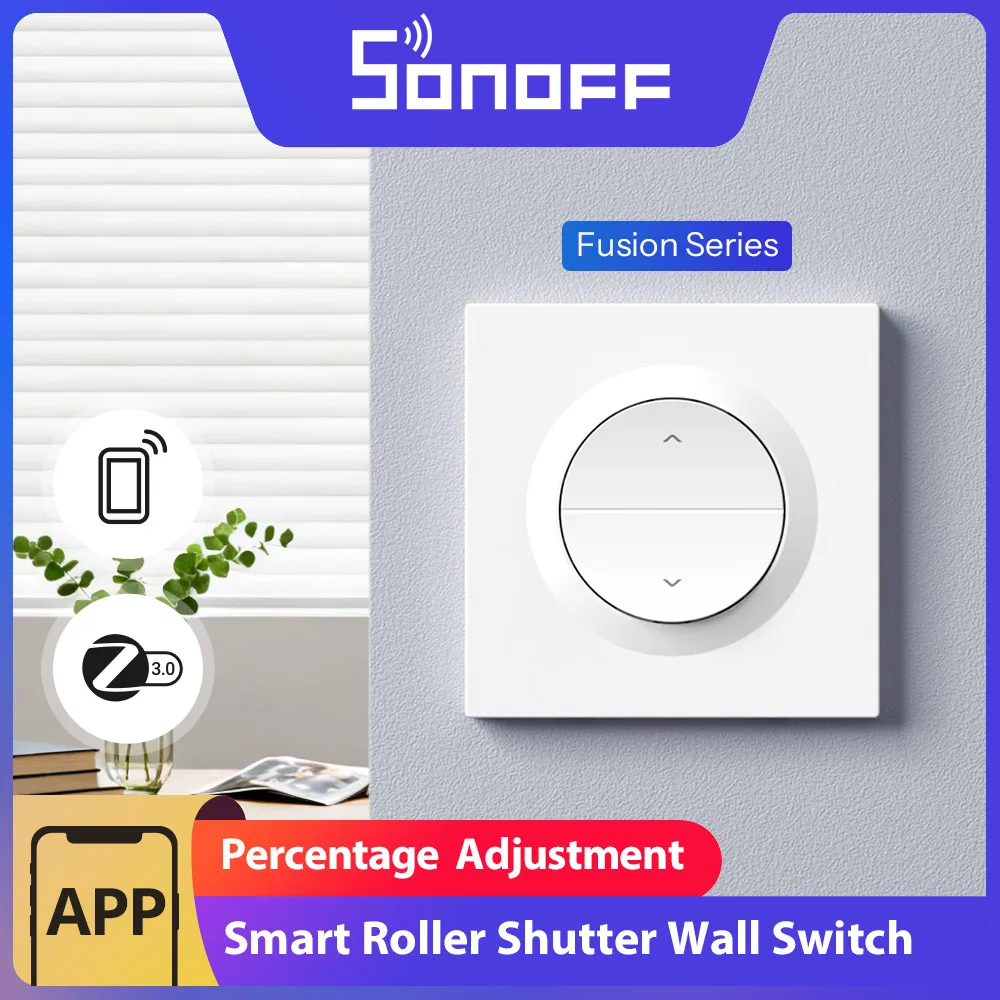 SONOFF Orb-ZBRBS Fusion série Zigbee interrupteur mural intelligent pour volet roulant MINI-ZBRBS-E réglage pourcentage fonctionne ZHA Zigbee2MQTT