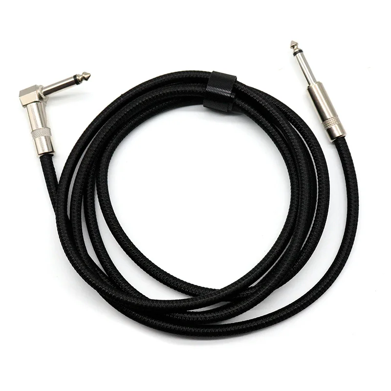 

1/4 Inch Right Angle Instrument Cable – TS Mono AMP Cord for Electric Guitar Bass, Braided Audio Cable 1m 2m 3m 5m 10m 12m