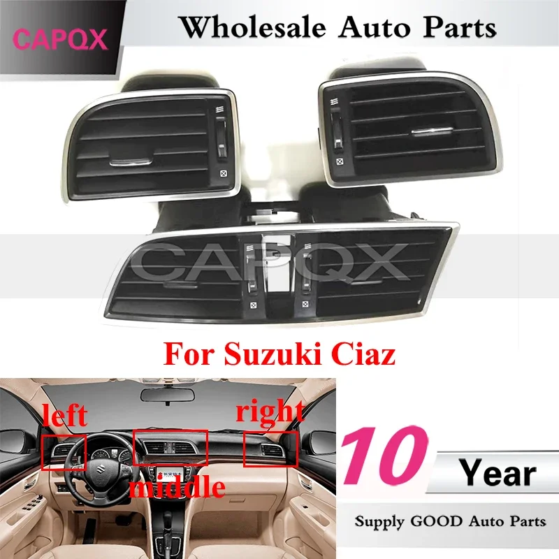 

CAPQX 1 шт. вентиляционное отверстие кондиционера для Suzuki Ciaz A/C решетка выход приборной панели выпускная панель кондиционера левый руль